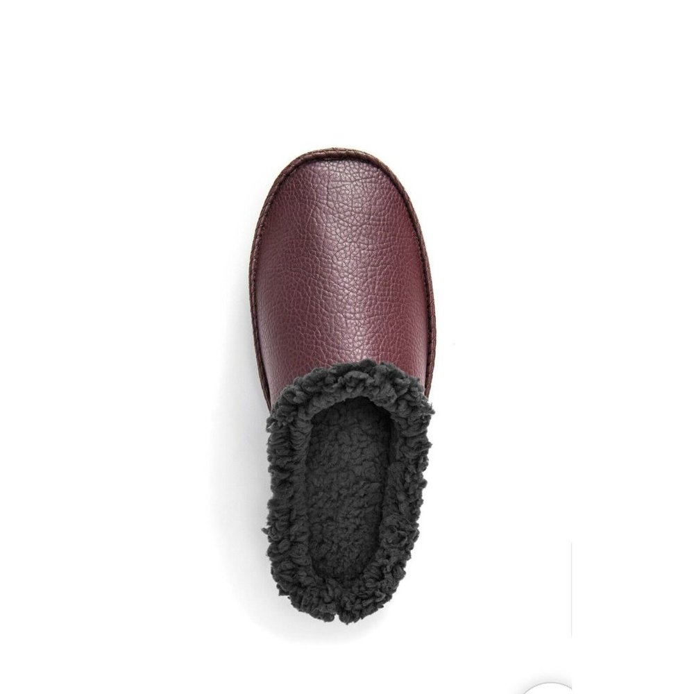 MUK LUKS Men's Faux Leather Clog Slippers Brown Small Size 8-9 New Ships Fast - Picture 5 of 8